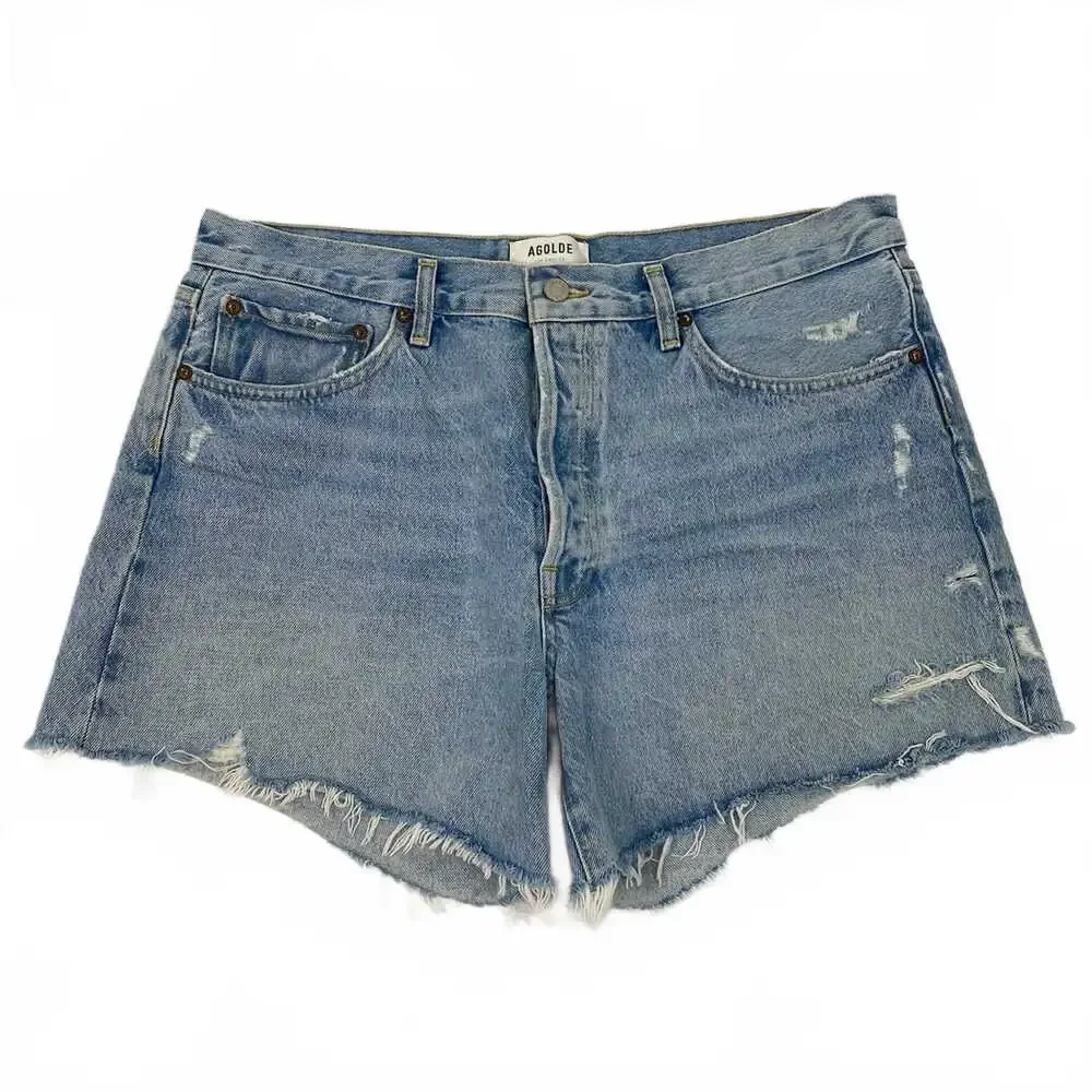 Agolde Blue Parker Long Denim Shorts | Women’s Size 32 Regular